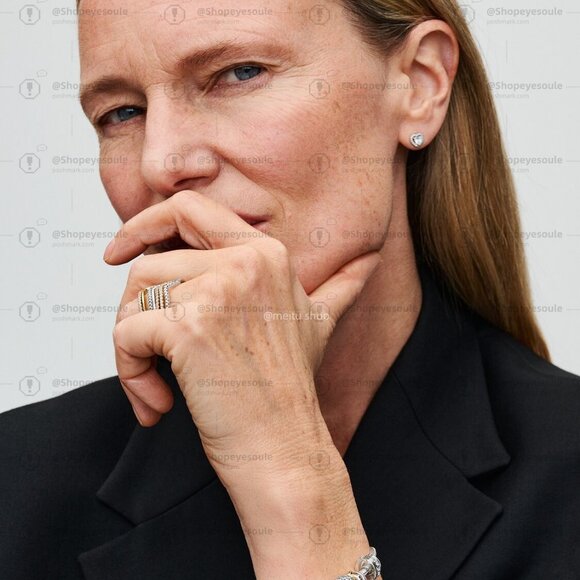 Pandora White Rose in Bloom Double Dangle Charm - Picture 7 of 7